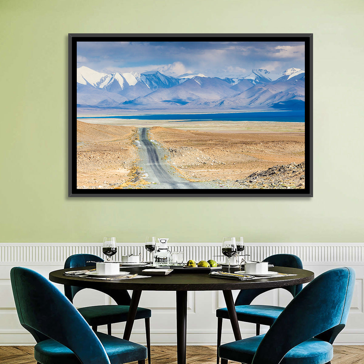 Karakul Lake, Pamir Mountains Wall Art in a room, landscape