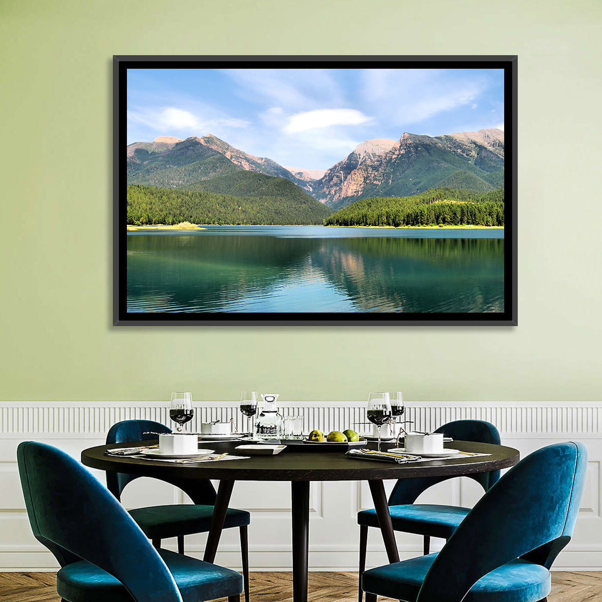 Mission Mountain Lake Reflection Wall Art