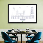 Faisalabad Clock Tower Skyline Wall Art
