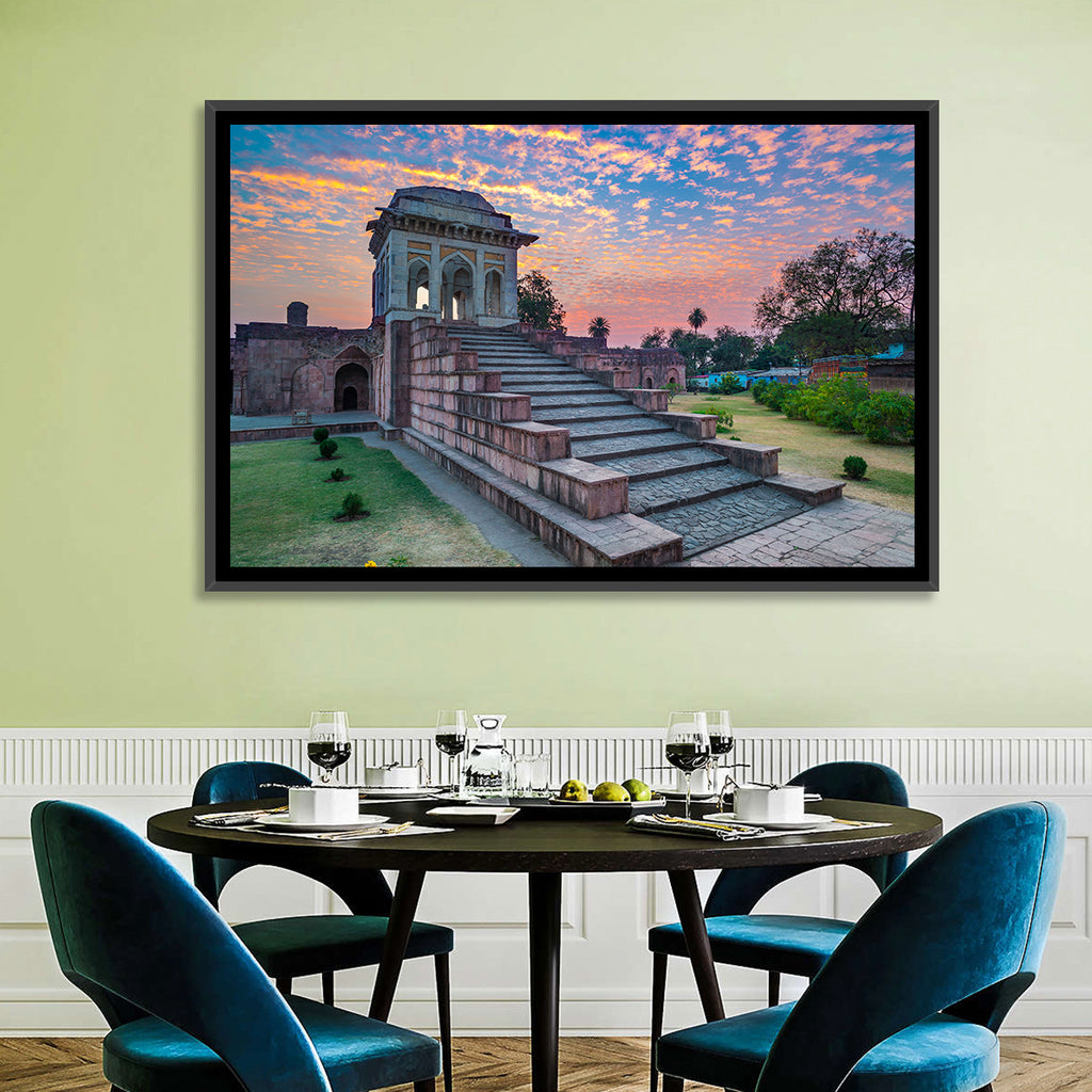 Jahaz Mahal Staircase at Sunset Wall Art