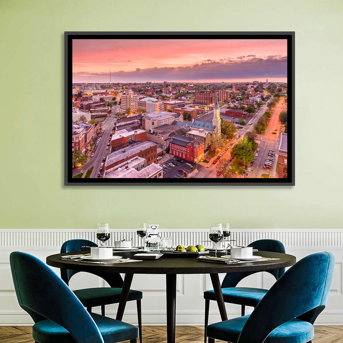 Church Spire at Dusk Wall Art