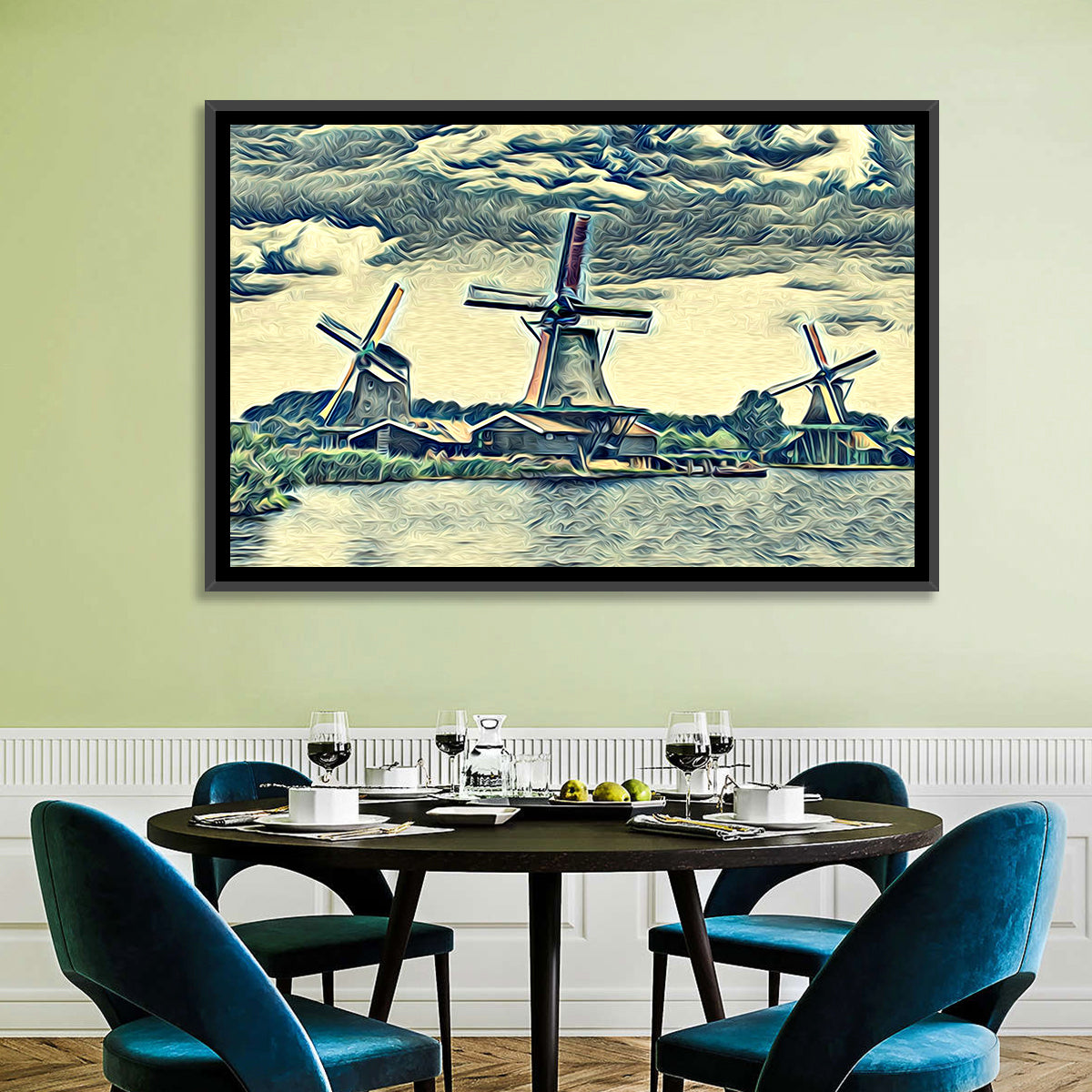 Vintage Windmill Wall Art