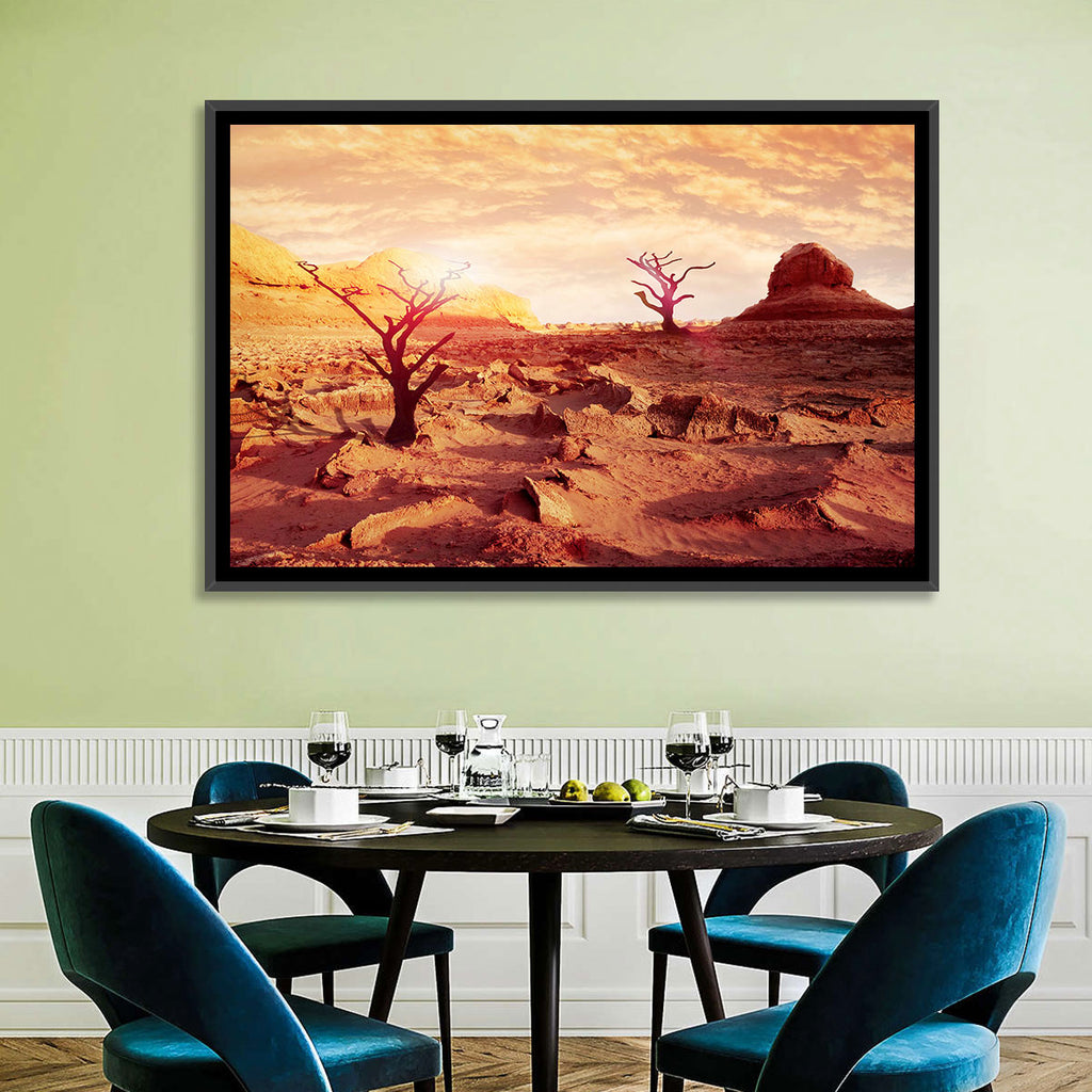 Gnarled Trees at Desert Sunset Wall Art