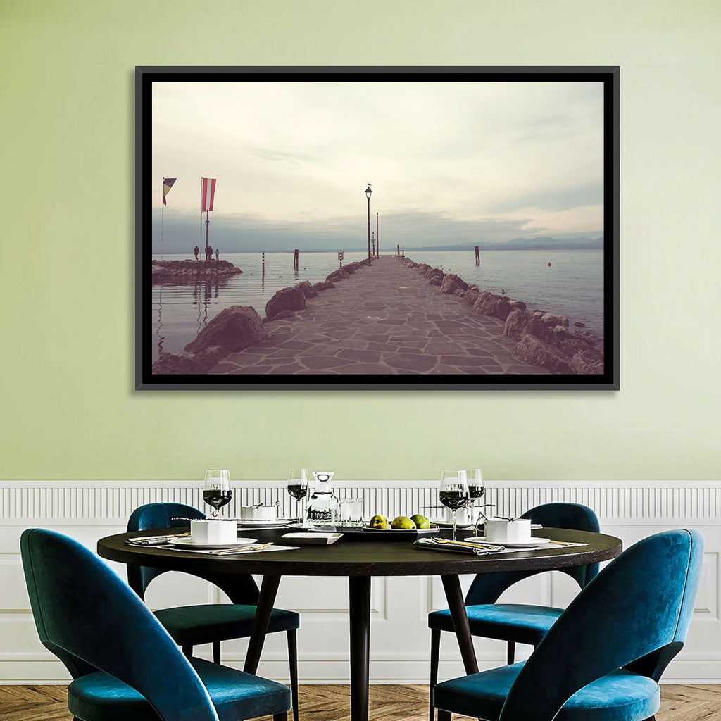 Stone Pier at Lake Garda Wall Art