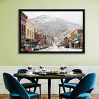 Snow Covered Mountain Main Street Wall Art