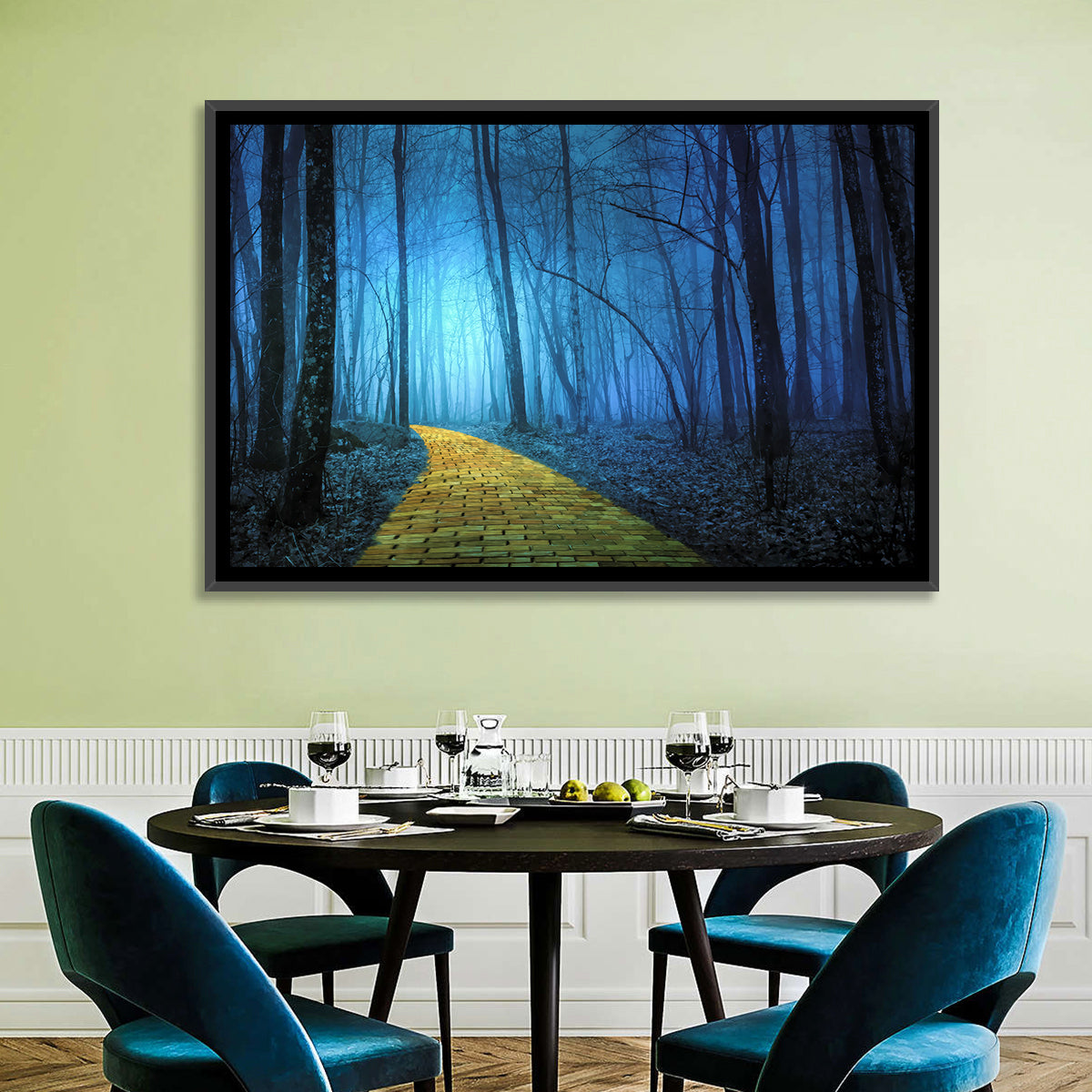 Misty Yellow Brick Road Wall Art
