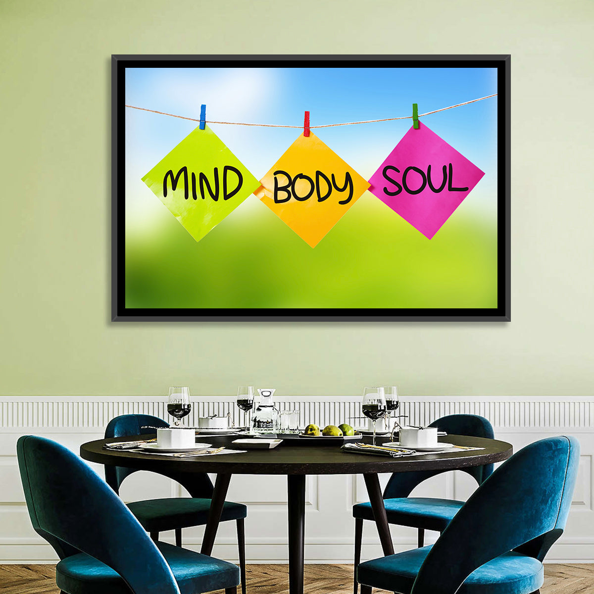 Mind Body Soul Paper Trio Wall Art