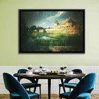Făgăraș Fortress Moat Reflection Wall Art