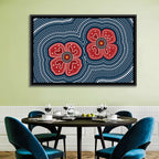 Aboriginal Poppy Duo Wall Art