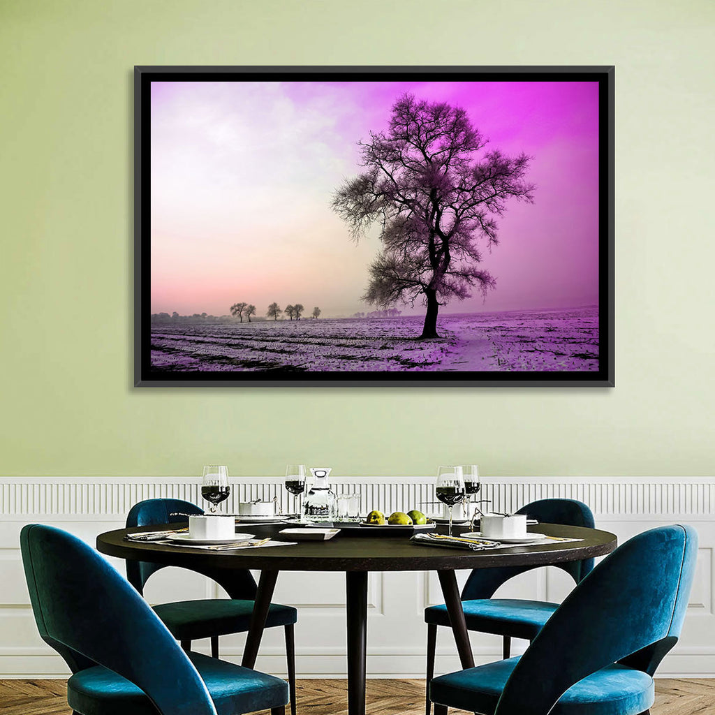 Violet Winter Dawn Tree Wall Art