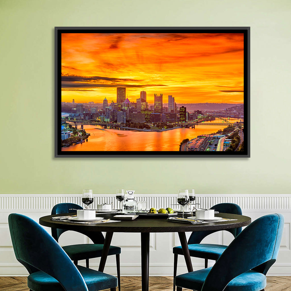 Pittsburgh Skyline at the Point Wall Art