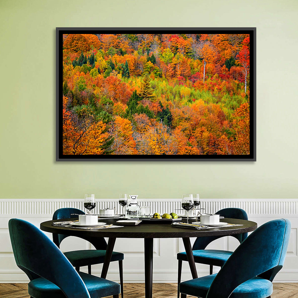 Vermont Autumn Mountain Forest Wall Art