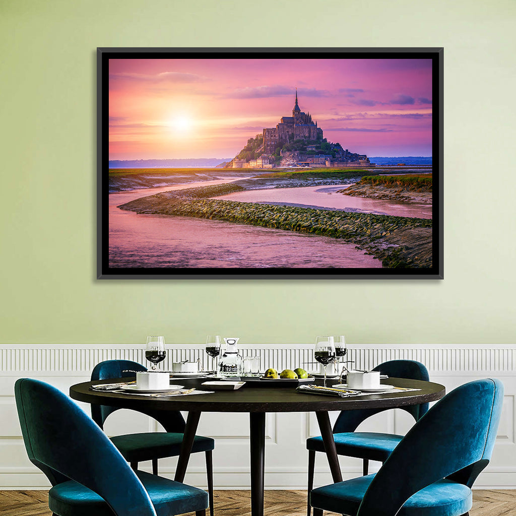 Mont Saint-michel Sunset Wall Art