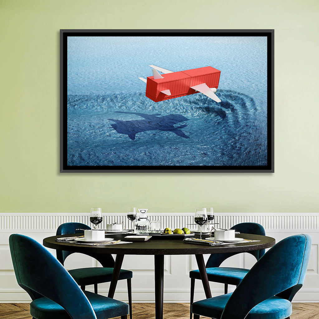 Flying Shipping Container Wall Art