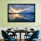 Golden Hour Lake Reflection Wall Art