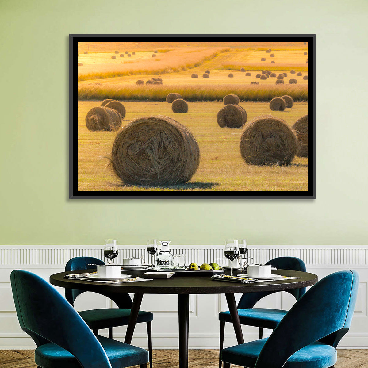 Hay Bales Field Wall Art