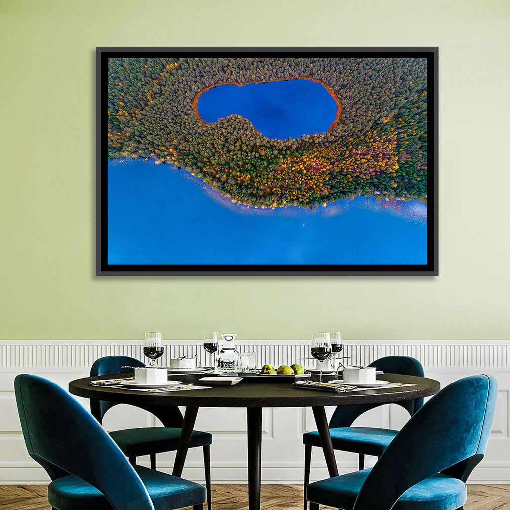Autumn Forest Lake Wall Art