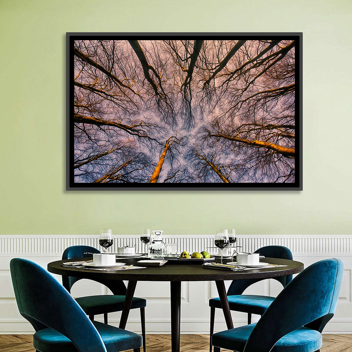 Misty Forest Abstract Wall Art