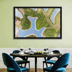 Thousand Island Lake Aerial View Wall Art