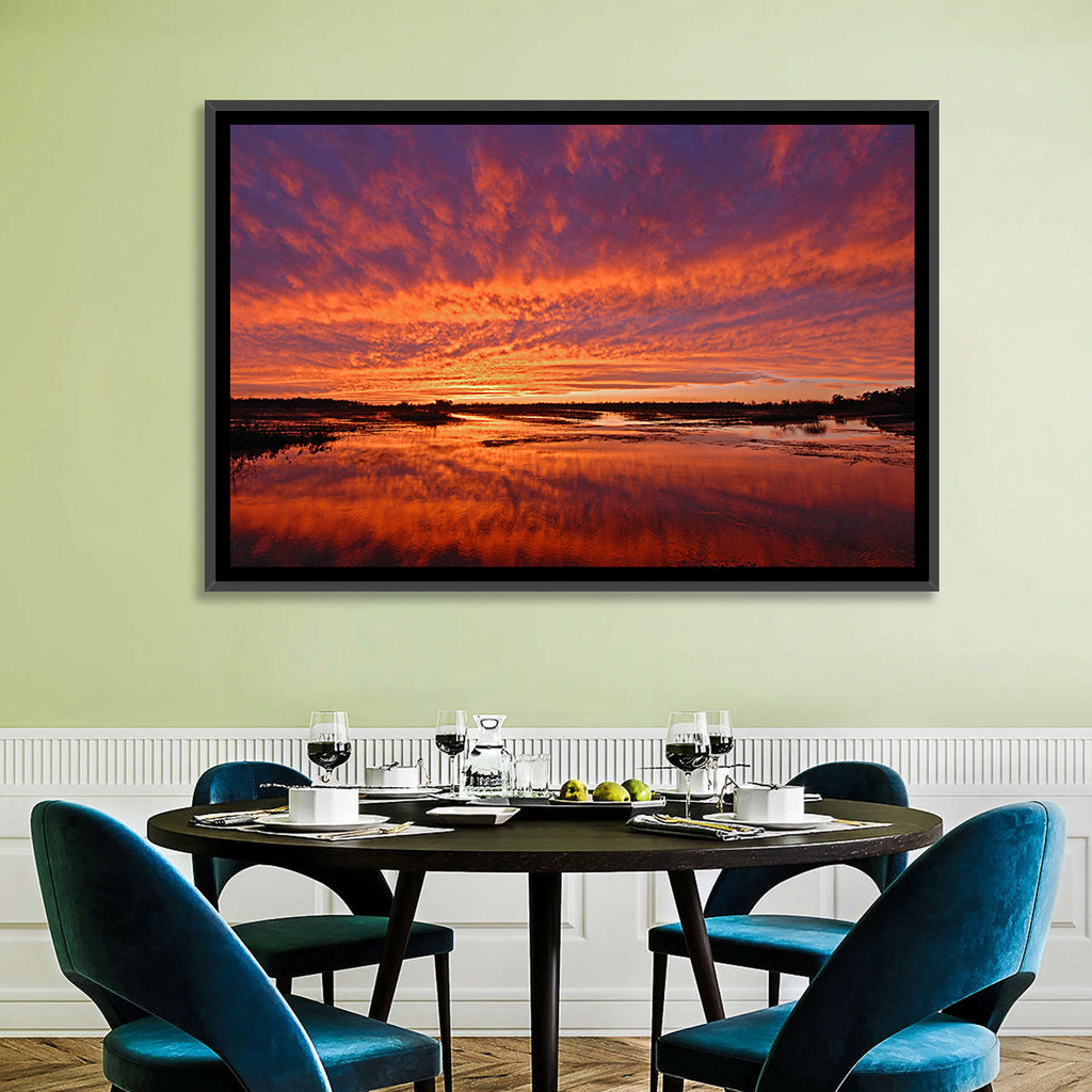 Louisiana Wetland Sunset Wall Art