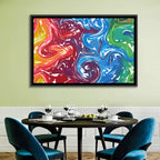 Marbled Color Flow Abstract Wall Art