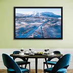 Snowy Valley with Parallel Tracks Wall Art