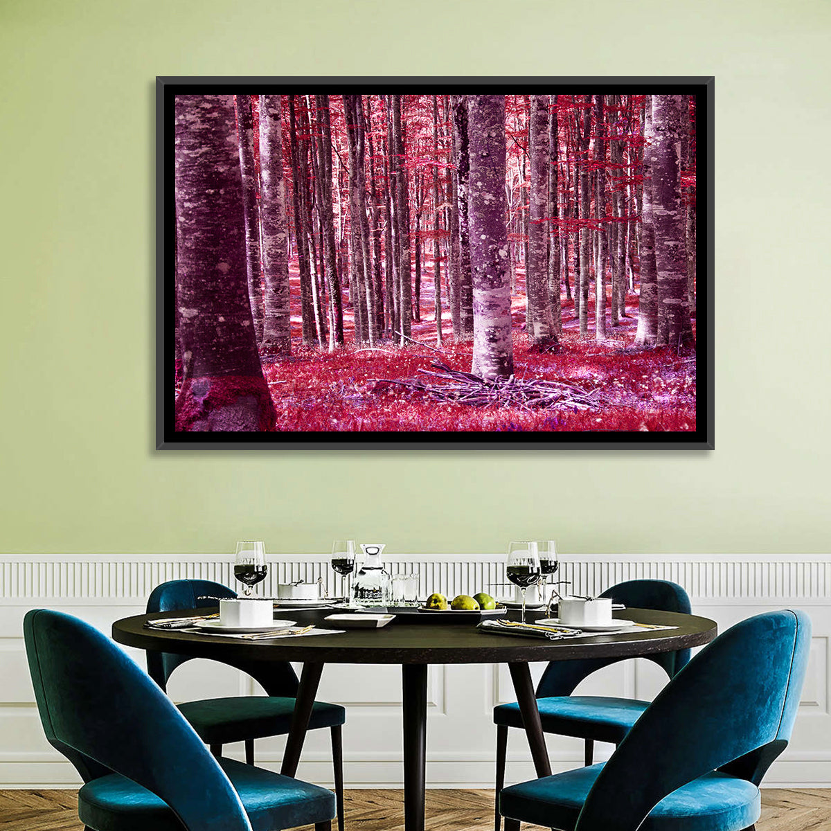 Crimson Woodland Wall Art