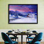 Snowy Mountain Cabin Wall Art