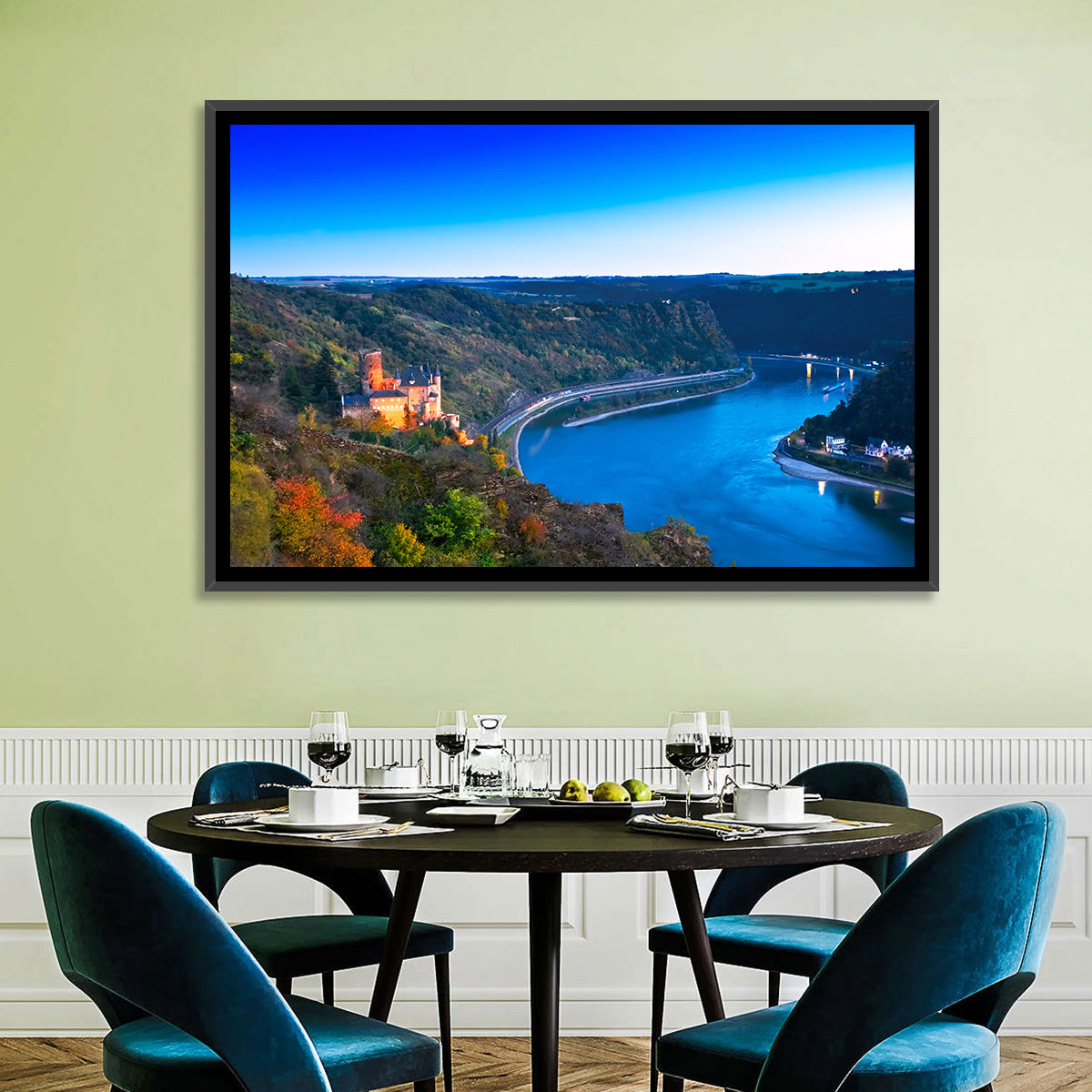 Rhine Valley at Dusk Wall Art