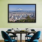Portland Skyline with Mount Hood Wall Art