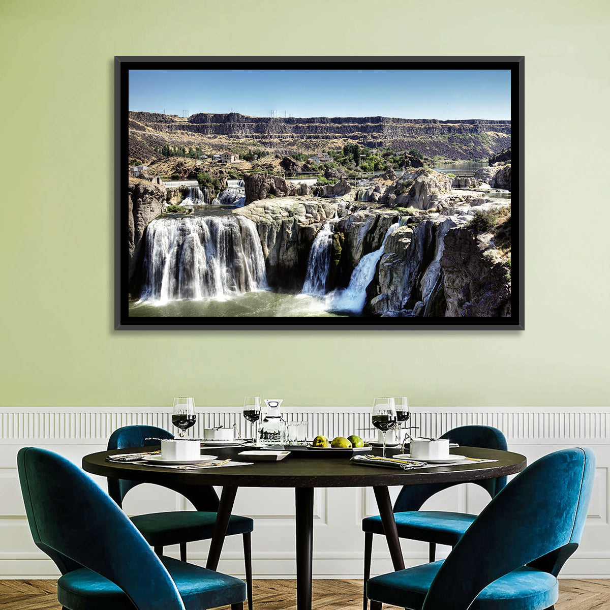 Shoshone Falls, Twin Falls Idaho Wall Art in a room, landscape