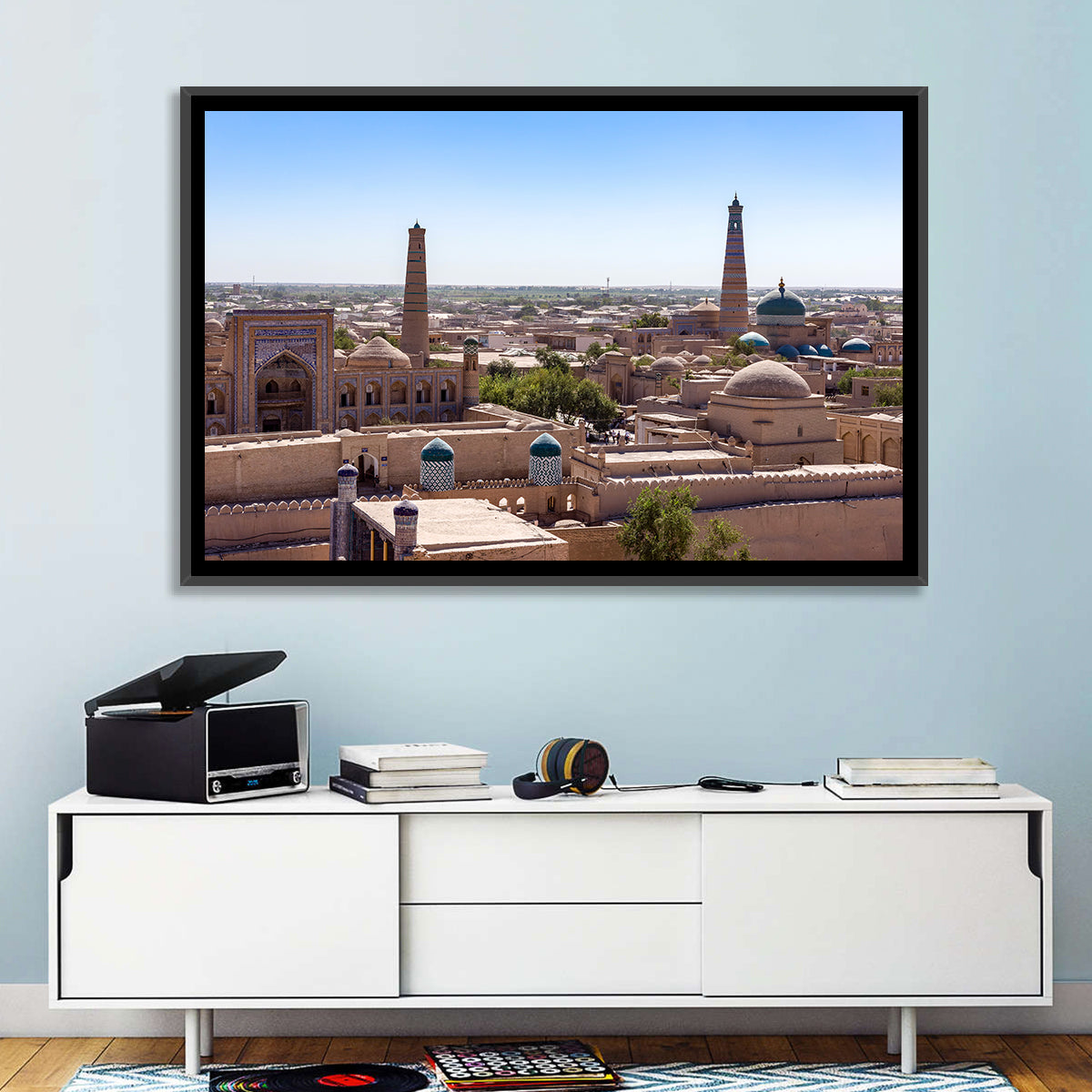 Khodja Mosque Minarets, Khiva Wall Art in a room, landscape