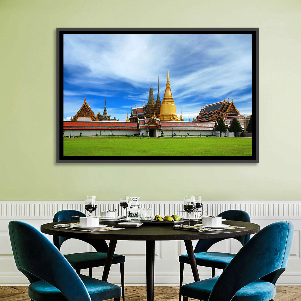 Golden Stupa at Wat Phra Kaew Wall Art