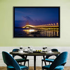 Suramadu Bridge at Dusk Wall Art