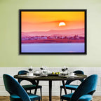Golden Salt Lake Sunset Wall Art