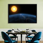 Alien Planet and Sun Wall Art