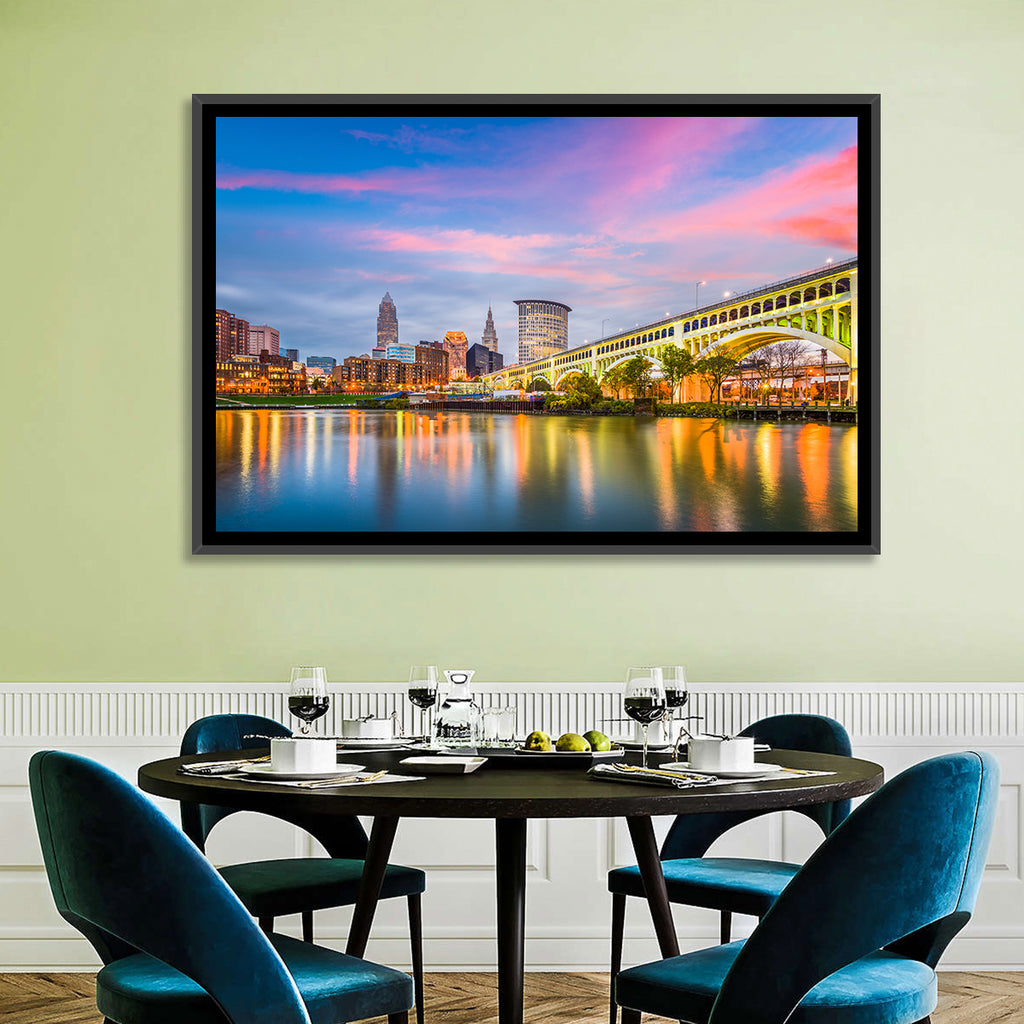 Cleveland Skyline at Dusk Wall Art