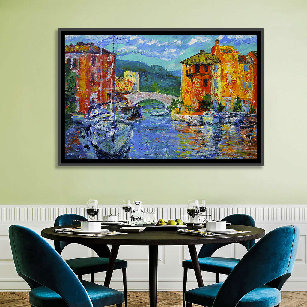 Port Grimaud Canal Scene Wall Art