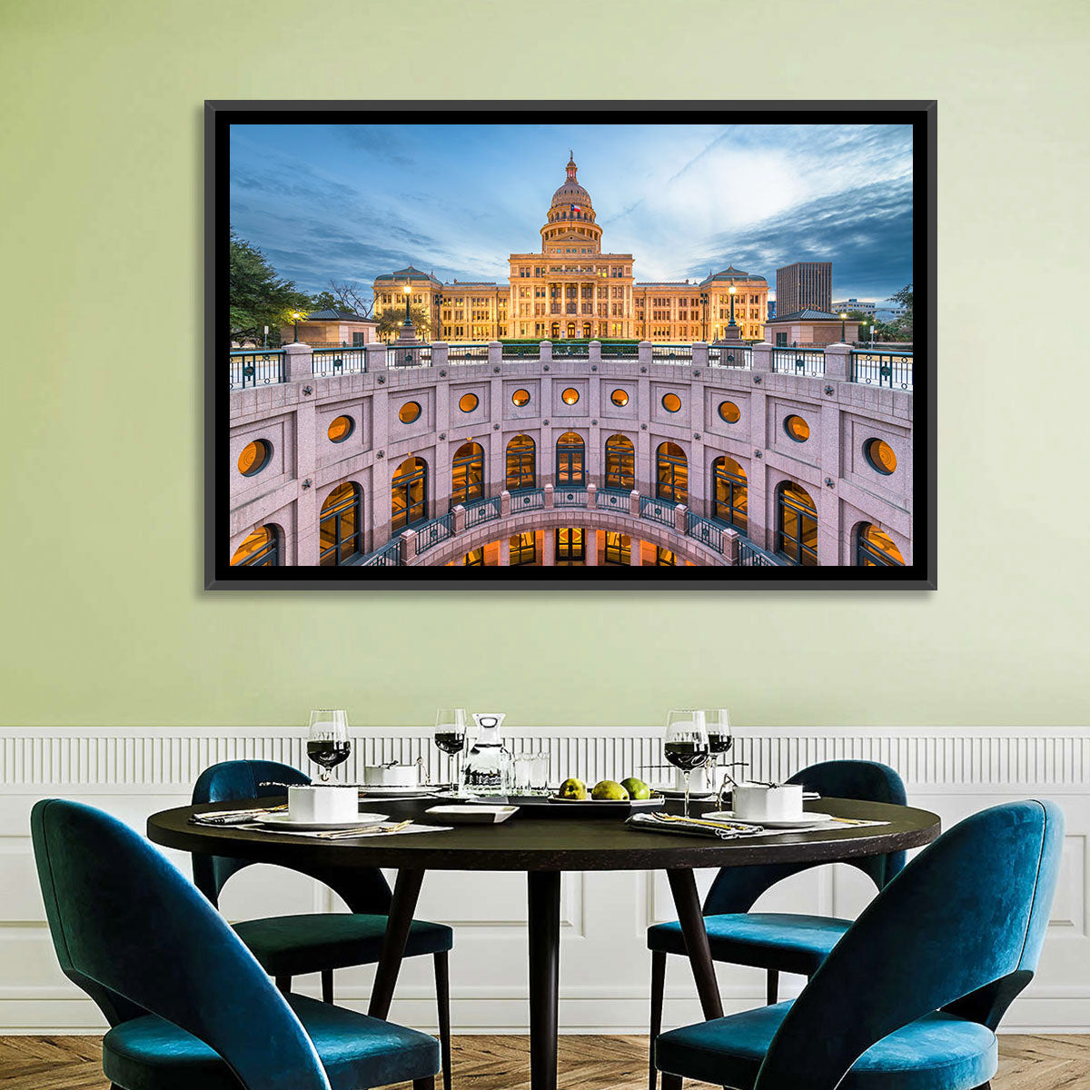 Texas State Capitol Wall Art in a room, landscape