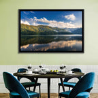 Golden Mist Mountain Lake Wall Art