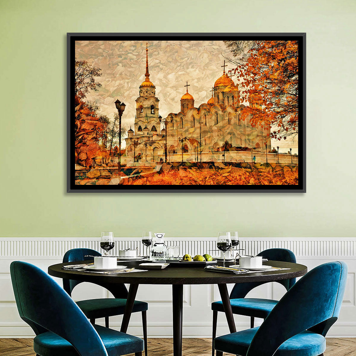 Dormition Cathedral Vladimir Wall Art in a room, landscape