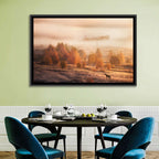 Autumn Morning Horse Silhouette Wall Art