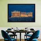 Illuminated Parthenon at Night Wall Art