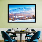Snowy Mountain Peaks at Sunrise Wall Art