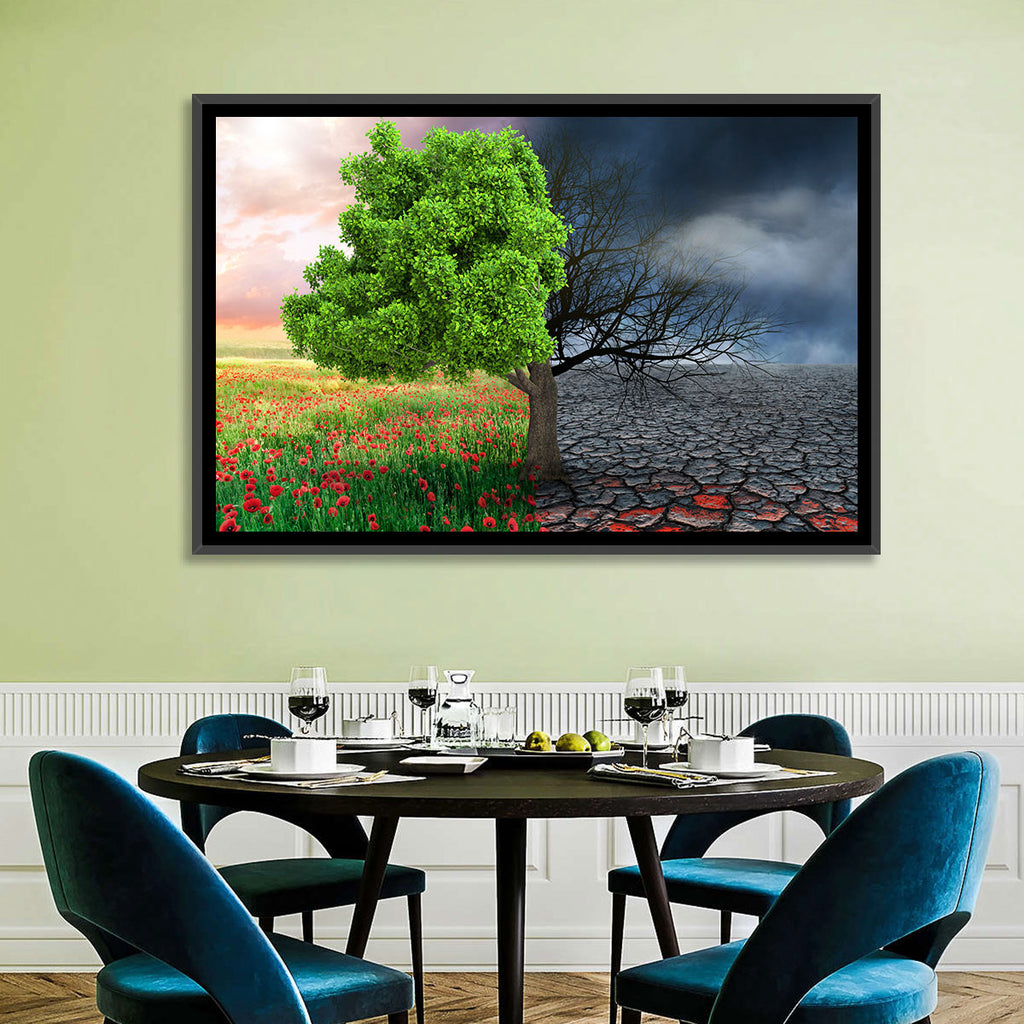 Split Climate Landscape Wall Art