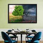 Split Climate Landscape Wall Art