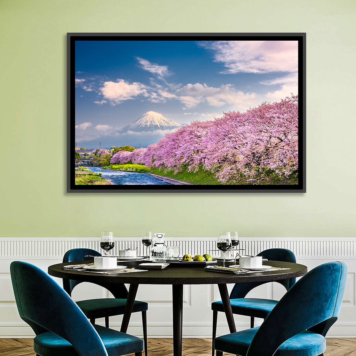 Mount Fuji Cherry Blossoms Wall Art