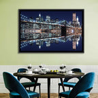 Brooklyn Bridge Symphony at Night Wall Art