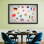 Global Flags Network Wall Art