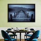Long Lake Pier at Dusk Wall Art